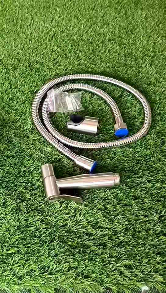 Stainless Steel Muslim Toilet Shower Set – 100cm Hose & Holder | Rust-Free & Durable