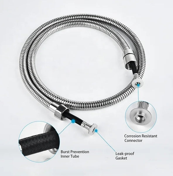 Stainless Steel Muslim Toilet Shower Set – 100cm Hose & Holder | Rust-Free & Durable