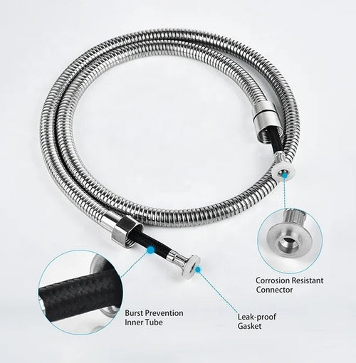100cm Flexible Stainless Steel Bidet Hose – Leak-Proof & Burst Resistant