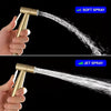 Golden Stainless Steel Three-Piece Bathroom Shower and High Pressure Bidet Set