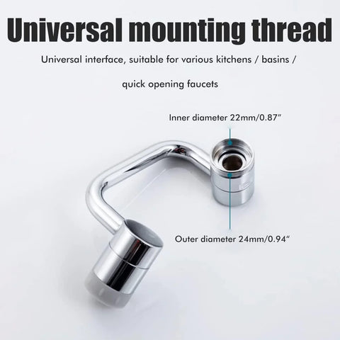 304 Stainless Steel Faucet Splash Head with Dual Water Modes