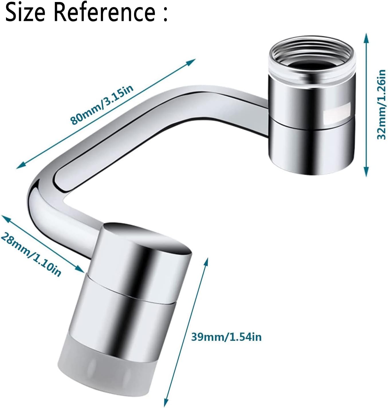 304 Stainless Steel Faucet Splash Head with Dual Water Modes