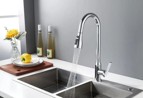 Aqua Touch Kitchen Faucet Single Handle Pull Out Kitchen 360