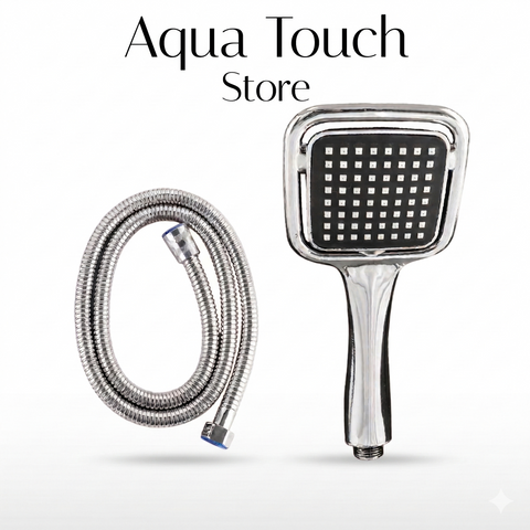 Aqua Touch Luxury Hand Shower Kit - High Pressure with Flexible Stainless Steel Hose