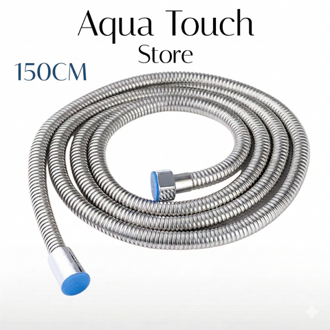 Aqua Touch Luxury Hand Shower Kit - High Pressure with Flexible Stainless Steel Hose
